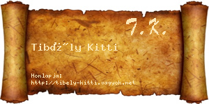 Tibély Kitti névjegykártya