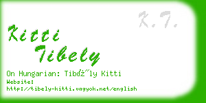 kitti tibely business card